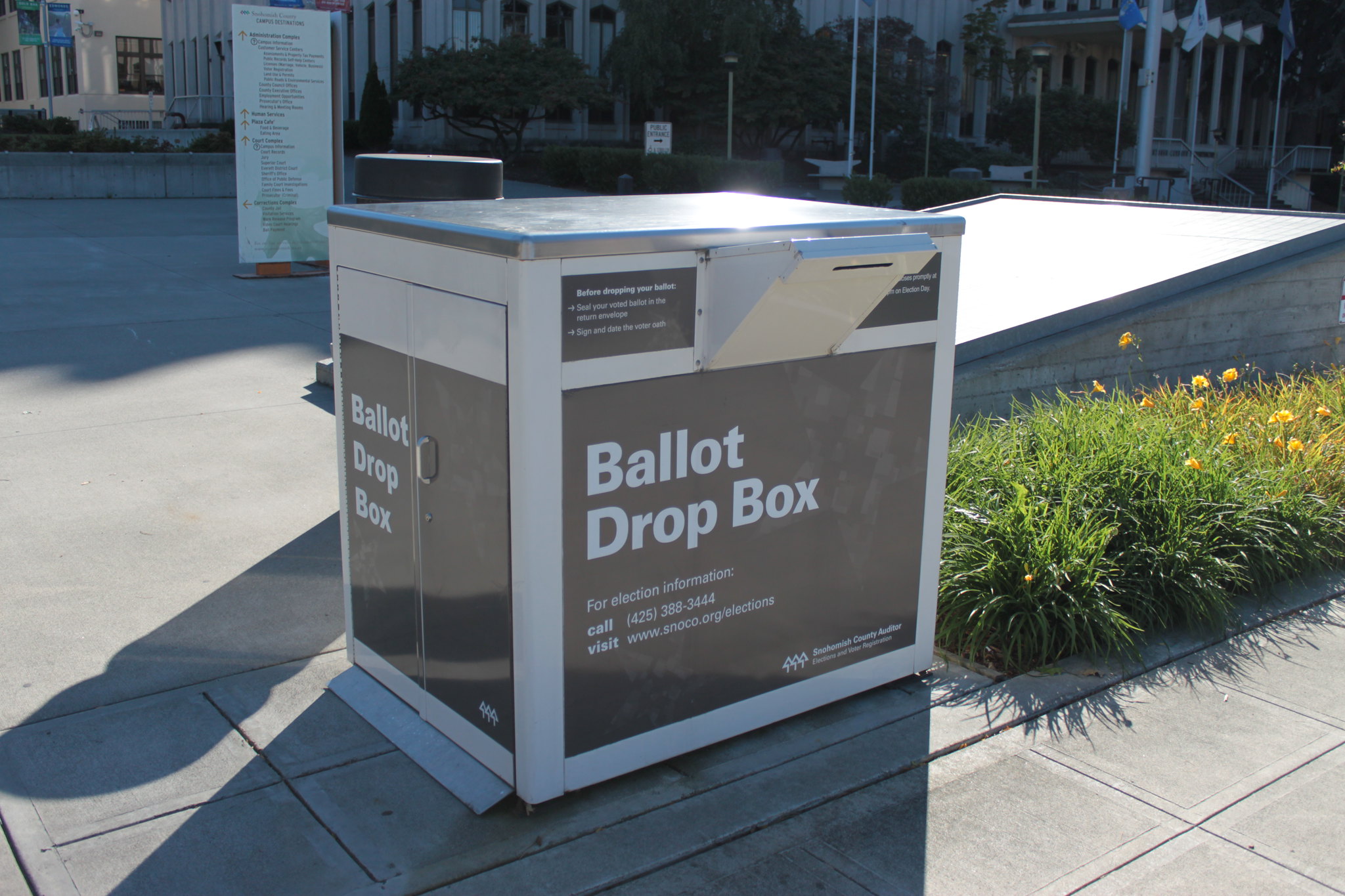 Ballot Drop Box at Snohomish County Campus