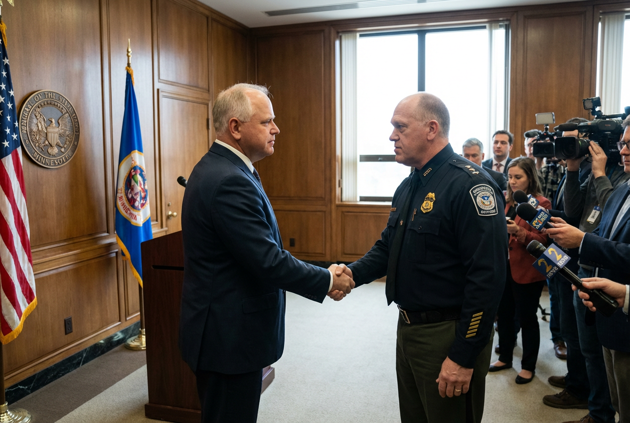 Walz Claims Tone Shift In Border Meeting