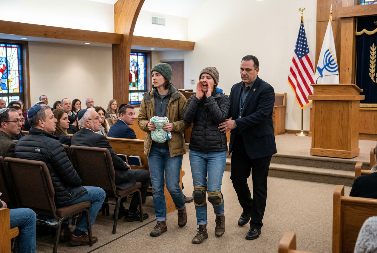 DOJ Targets Climate Protesters After Synagogue Disruption