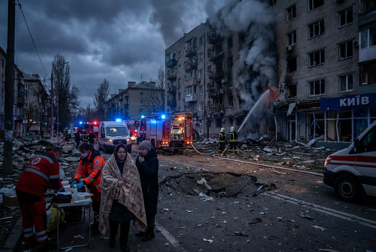 Russian Strikes Hit as Peace Talks Begin