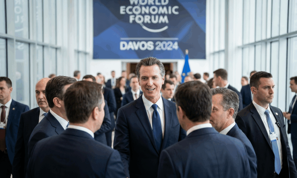 Newsom Scorched By Treasury Chief At Davos