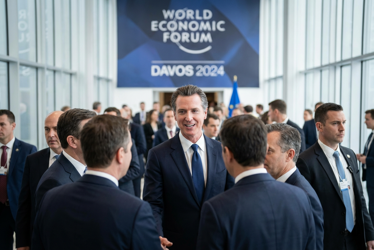Newsom Scorched By Treasury Chief At Davos