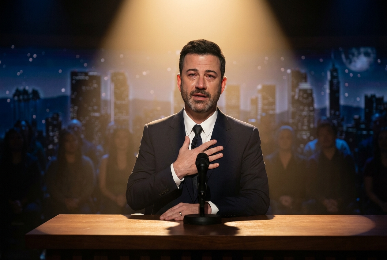 Kimmel Tears Up for Protesters Not for Victims