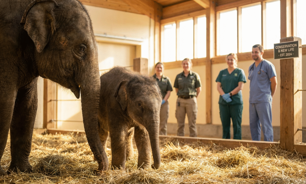 Newborn Elephant Steps Out At National Zoo