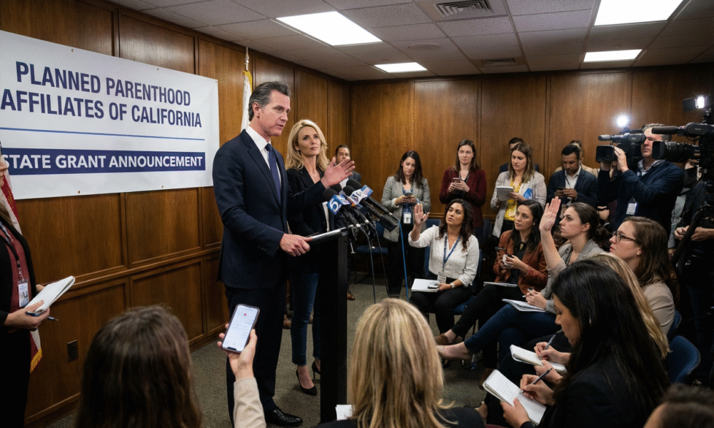 Newsom's Wife Calls Out Reporters at Event