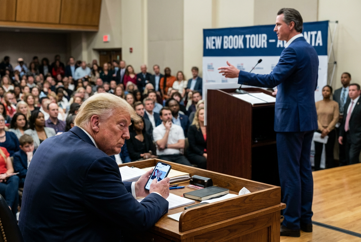 Trump Torments Newsom's SAT Pandering Ploy