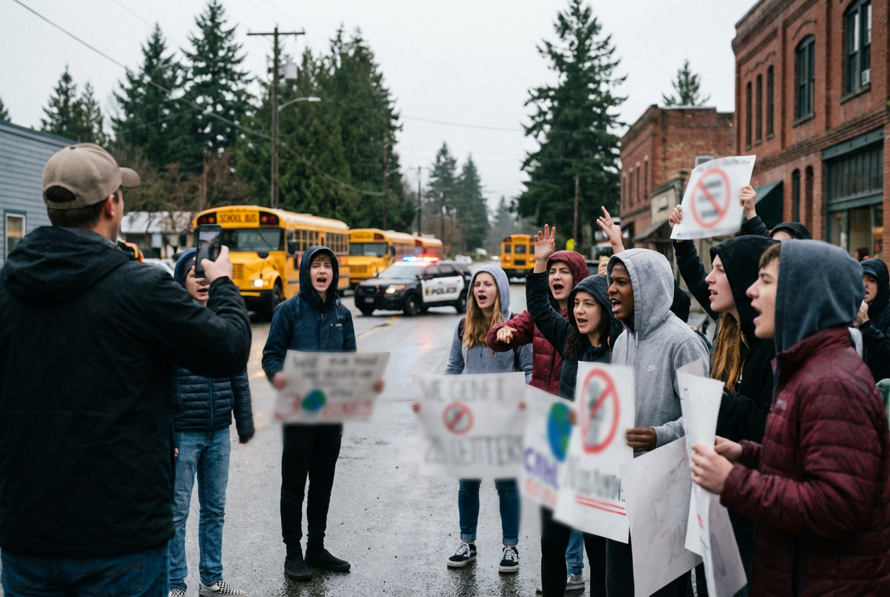 Student at ICE Protest Issues Chilling Threats