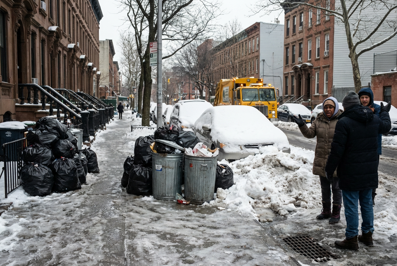 NYC Residents Fume as Trash Mounts After Snow