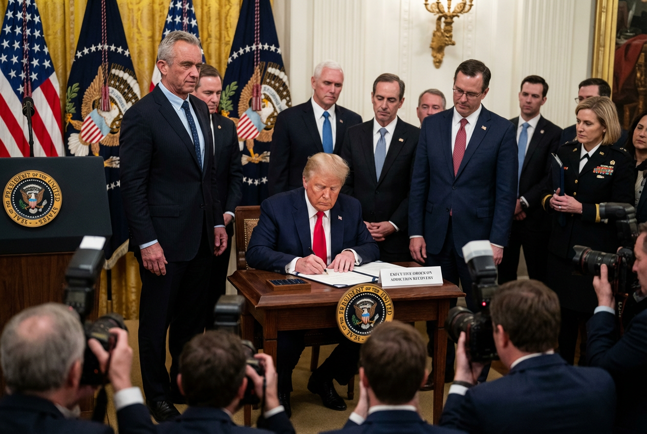 Trump Orders Drug Initiative, Critics Doubt Impact