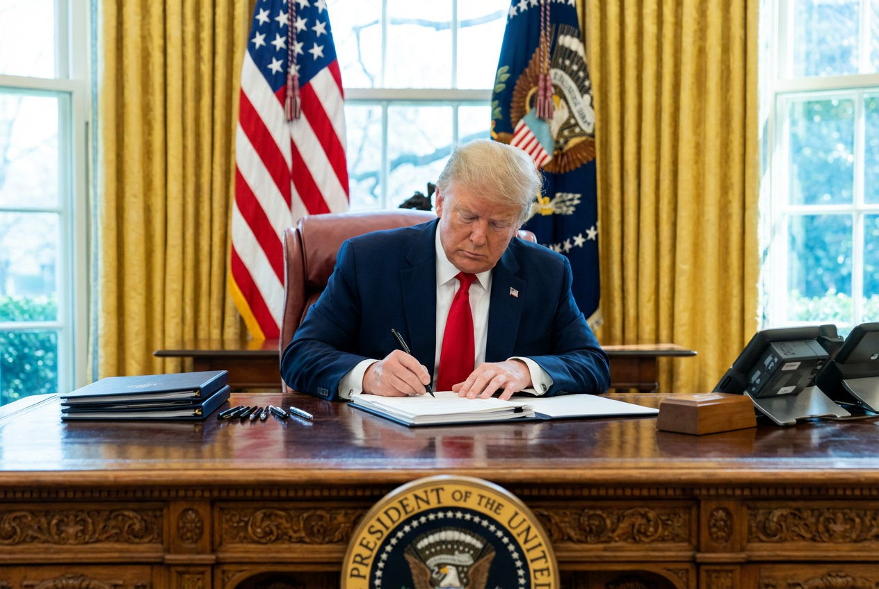 Trump Signs Orders, Tackles Drug Problem