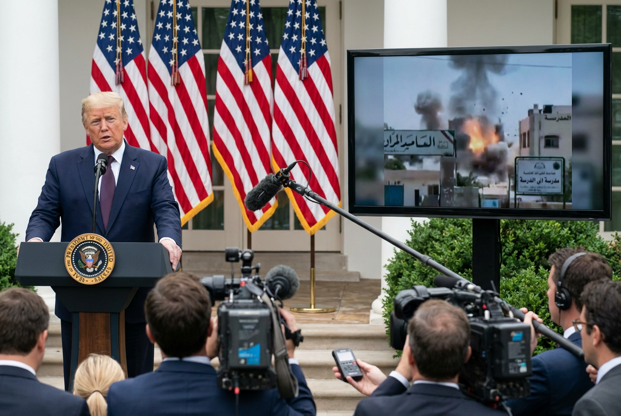 A Tense Policy Shift Emerges in Trump's Take on Iran School Bombing Investigation