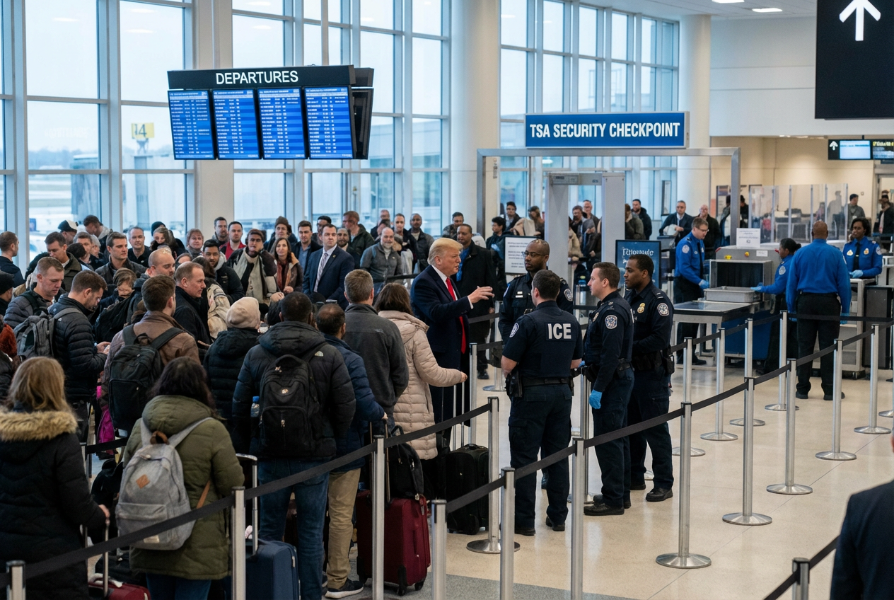 Airports Brace for ICE Shifts Amid Staffing CrisisAirports Confront ICE Role Amid Shutdown DisruptionsTrump's Move Triggers Airport Workforce Redesign Amid Delays