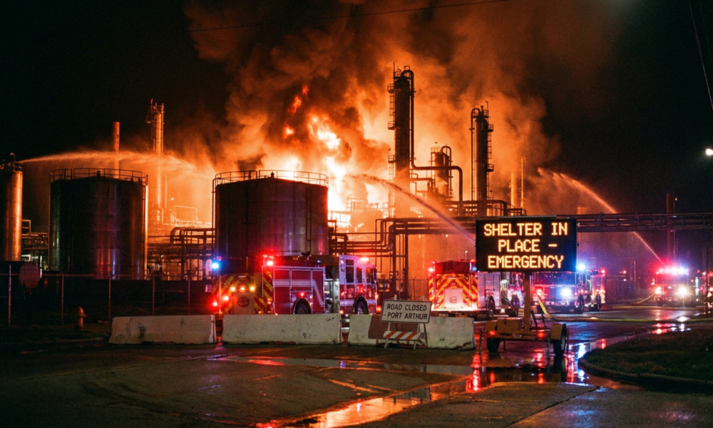 Refinery Blast Forces Emergency Shelter Orders and Traffic Alerts in Southern Texas