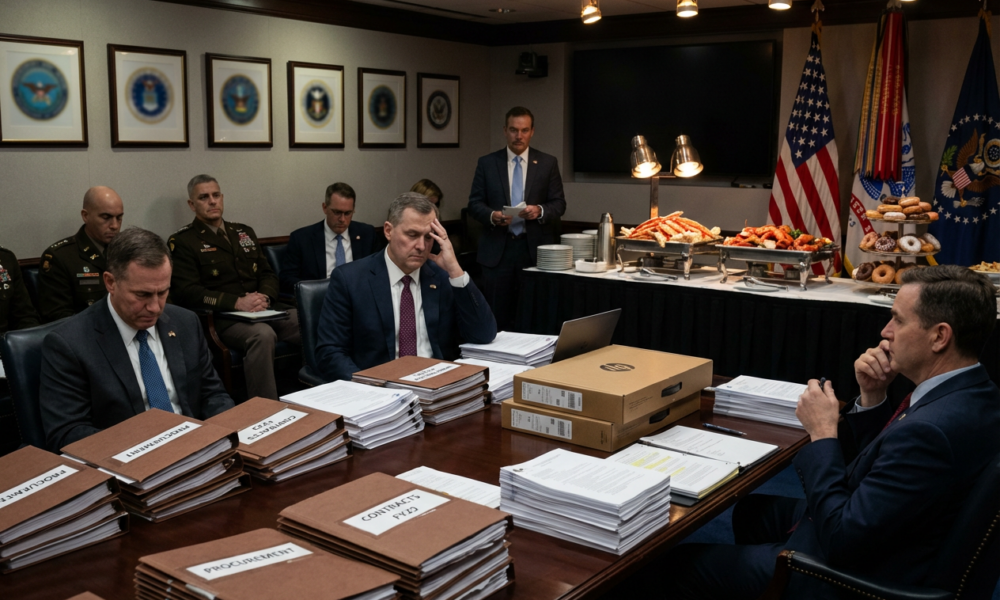 Pentagon's record year-end spending draws sharp criticism and calls for reform.