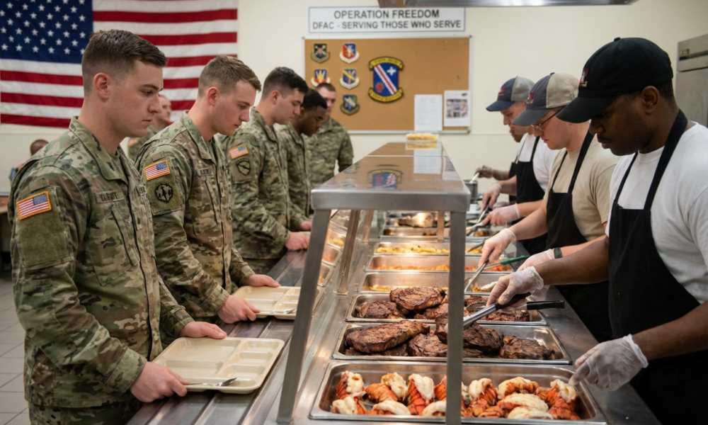 Outcry Over Troops' Gourmet Meals Reveals Deeper Political Divisions