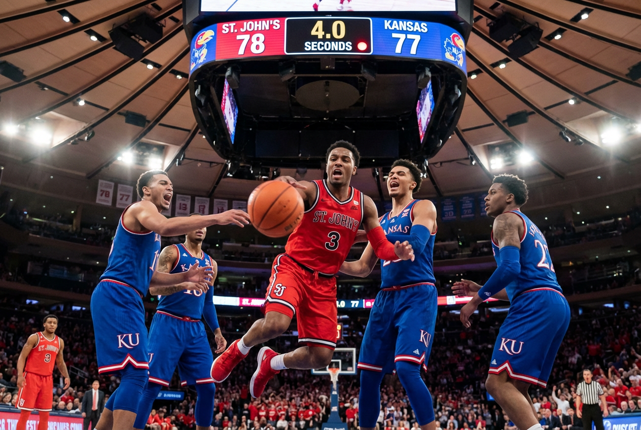 Jayhawks PANIC as MAGA Red Storm Delivers Bracket-Busting Buzzer Beater