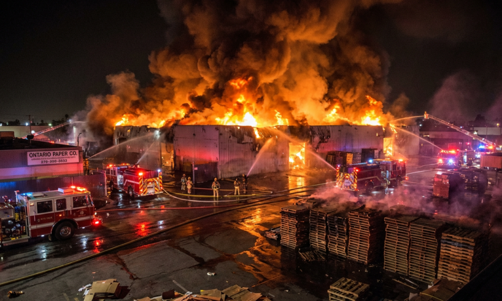 A Massive California Warehouse Turns to Ashes in Mysterious Blaze