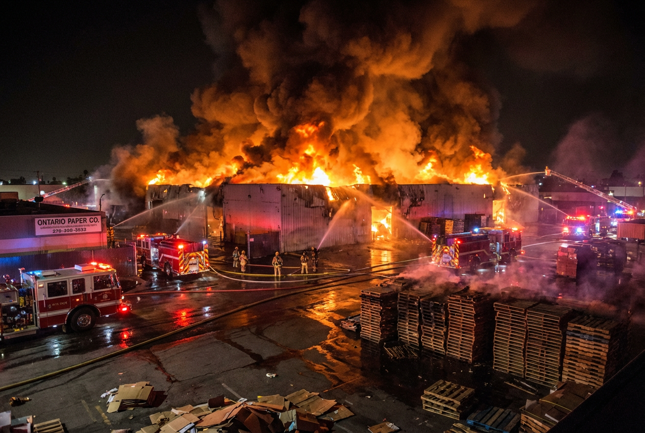 A Massive California Warehouse Turns to Ashes in Mysterious Blaze