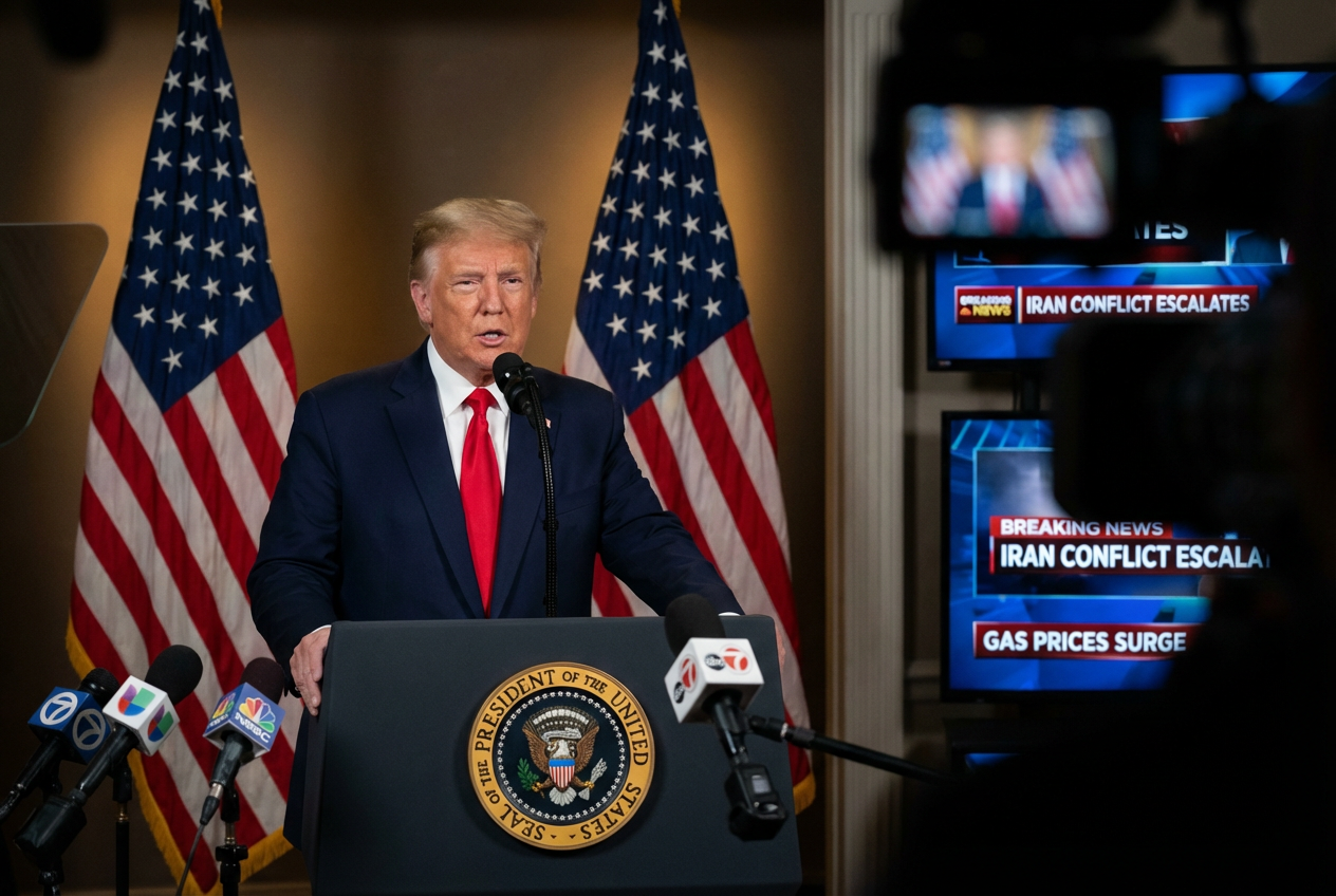 Trump Outlines Iran Strategy as Oil Prices Surge and Attacks Loom on Tech Firms