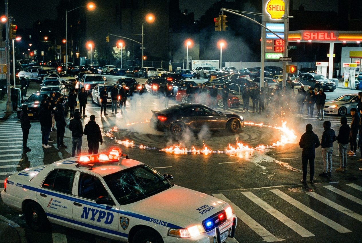 BOMBSHELL: Woke New York Officials Finally Crack Down on Palestinian-Flag Drag Racing Riot—Trump Was Right About Urban Anarchy!
