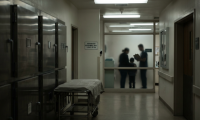 What Hospitals Aren't Saying About Handling Deceased Patients Farväl? No, farväl is Swedish for goodbye, ignore that. I think I put "Farväl" by mistake. Proper: What Hospitals Aren't Telling Families About Deceased Patients But is "What" the headline. Yes. To make 8 words: What Shocking Secrets Are Hospitals Hiding About Dead Bodies? But that's cheap. Better: New Allegations Shake Up Hospital Policies on Patient Remains Style: Impact/Development. 7 words. Larger healthcare industry faces a growing challenge over morgue management. Perhaps: Hospitals Confront a Building Controversy Over Dead Body Care But let's finalize.What Aren't Hospitals Telling Families About Deceased Patients?