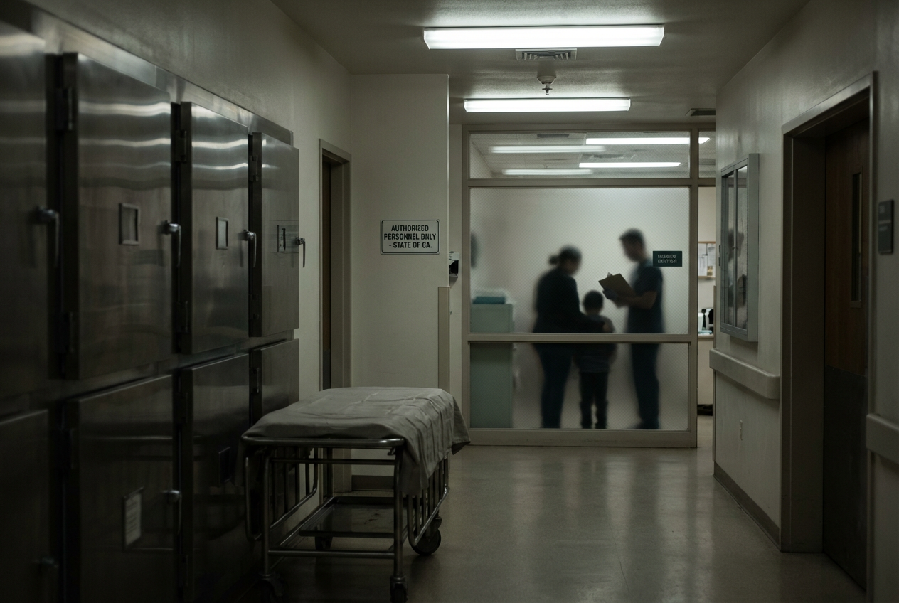 What Hospitals Aren't Saying About Handling Deceased Patients Farväl? No, farväl is Swedish for goodbye, ignore that. I think I put "Farväl" by mistake. Proper: What Hospitals Aren't Telling Families About Deceased Patients But is "What" the headline. Yes. To make 8 words: What Shocking Secrets Are Hospitals Hiding About Dead Bodies? But that's cheap. Better: New Allegations Shake Up Hospital Policies on Patient Remains Style: Impact/Development. 7 words. Larger healthcare industry faces a growing challenge over morgue management. Perhaps: Hospitals Confront a Building Controversy Over Dead Body Care But let's finalize.What Aren't Hospitals Telling Families About Deceased Patients?