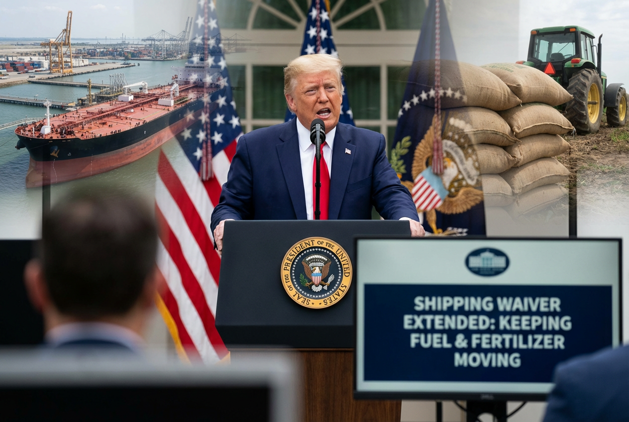 U.S. Waivers Extend Support for Domestic Fuel and Fertilizer Shipping During Unsettled Times