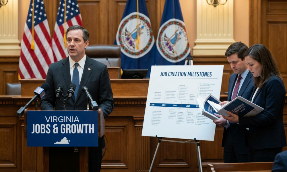Virginia Governor Faces Growing Scrutiny Over Economic Achievement Claims