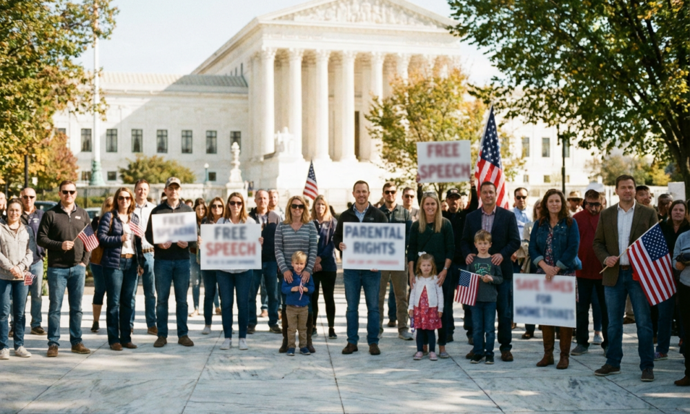 Tensions Rise as Court Weighs Free Speech Against Health Safeguards