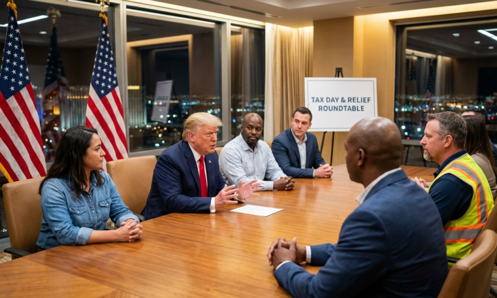 Trump's Itinerary Pulls Him to Las Vegas for Evening Tax Roundtable