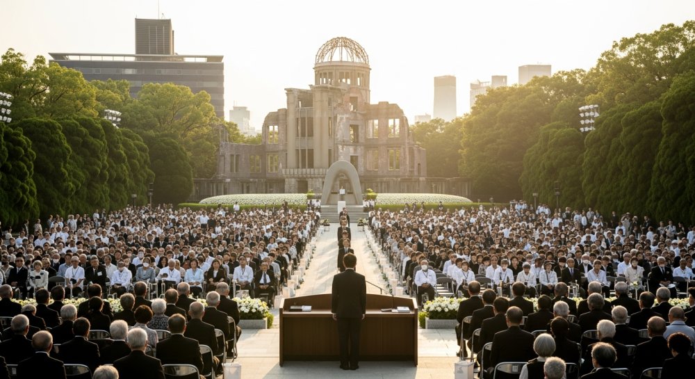 SHOCKING Moment 50,000 Gather to Remember Nuclear Attack America Ended War With