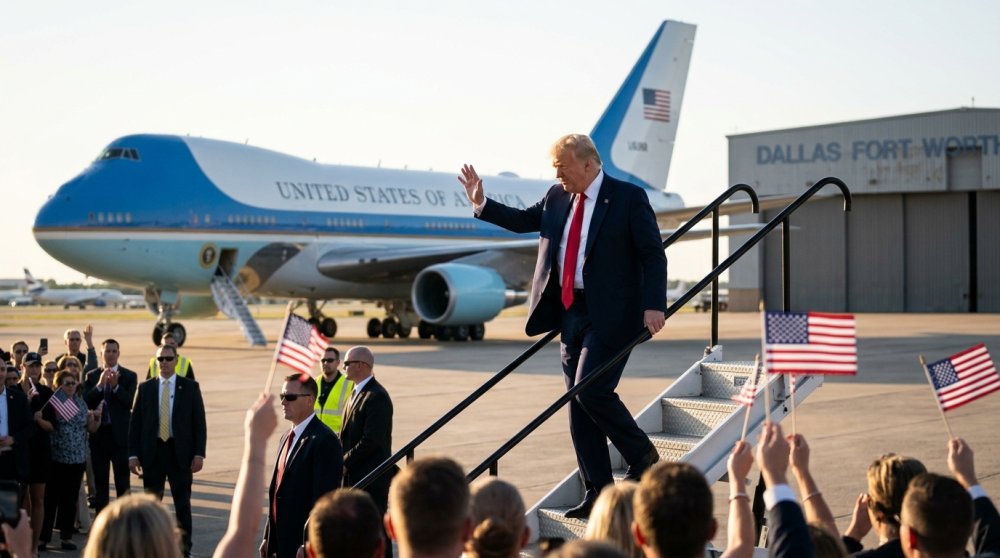 MAGA Movement Floods Texas as Trump Touches Down for Historic Rally
